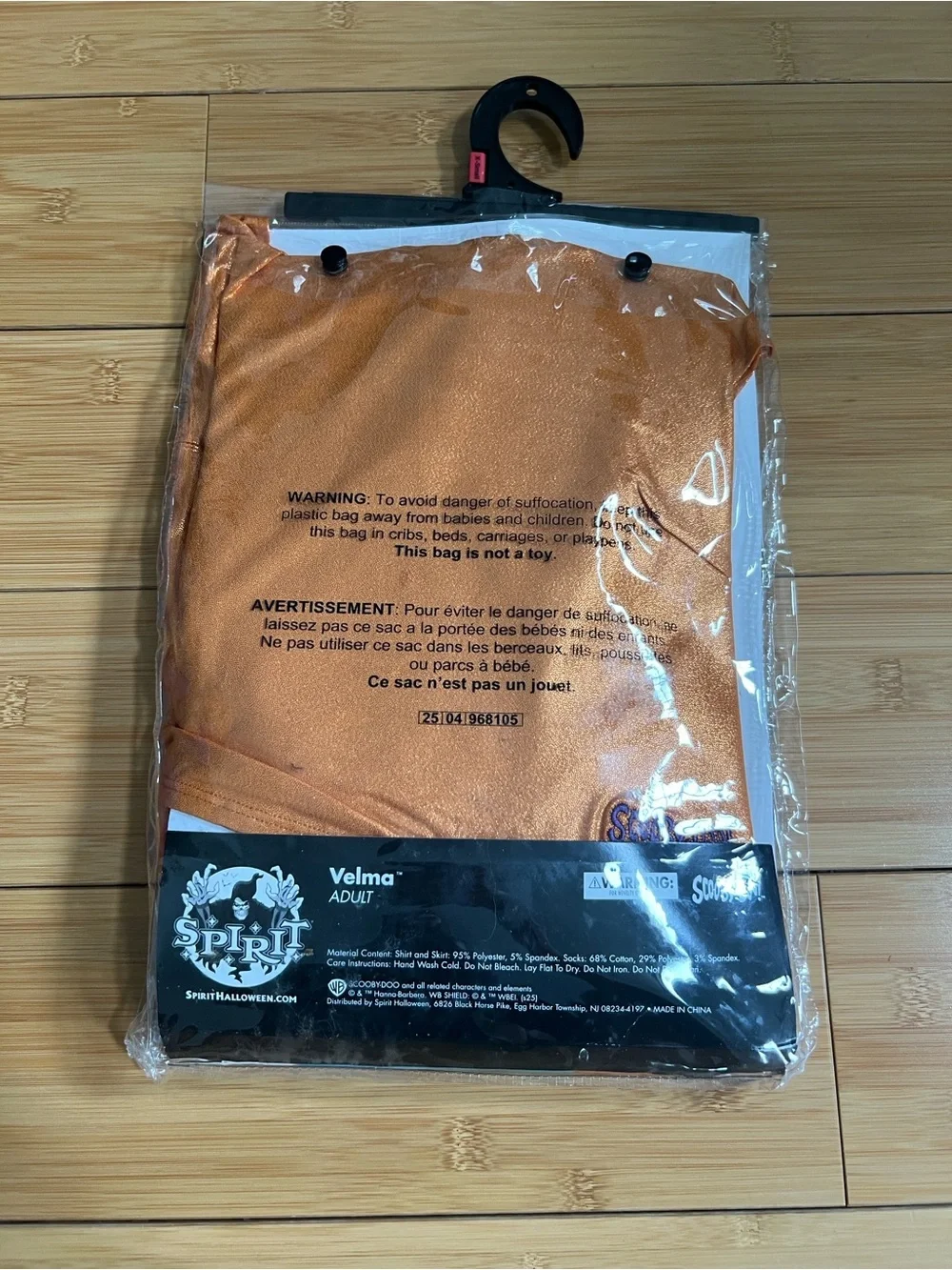 Spirit Velma Costume Set in Orange and Red XS